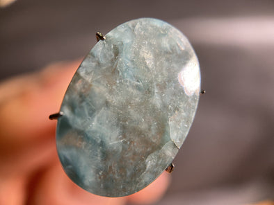 GILALITE Cabochon, Medusa Paraiba Quartz - Solid Blue, Oval - Gemstones, Jewelry Making, 44042-Throwin Stones