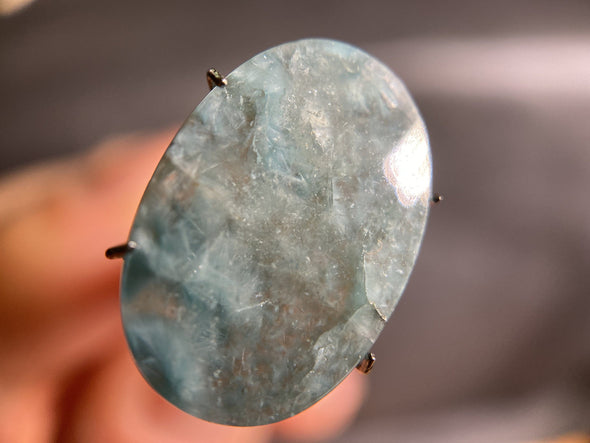 GILALITE Cabochon, Medusa Paraiba Quartz - Solid Blue, Oval - Gemstones, Jewelry Making, 44042-Throwin Stones