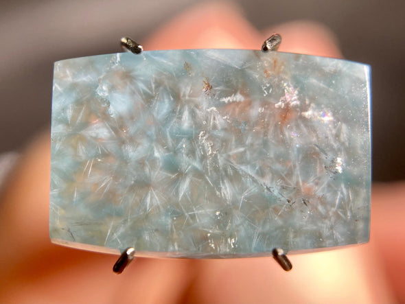 GILALITE Cabochon, Medusa Paraiba Quartz - Solid Blue, Rectangle - Gemstones, Jewelry Making, 43996-Throwin Stones