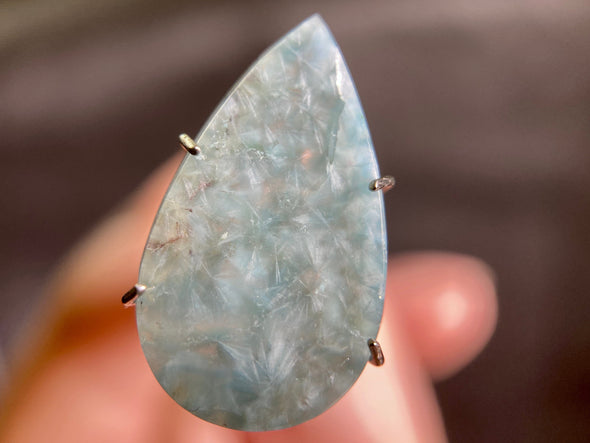 GILALITE Cabochon, Medusa Paraiba Quartz - Solid Blue, Teardrop - Gemstones, Jewelry Making, 43974-Throwin Stones