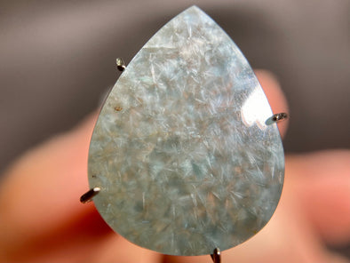 GILALITE Cabochon, Medusa Paraiba Quartz - Solid Blue, Teardrop - Gemstones, Jewelry Making, 43993-Throwin Stones