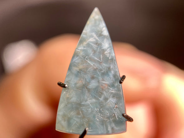 GILALITE Cabochon, Medusa Paraiba Quartz - Solid Blue, Triangle - Gemstones, Jewelry Making, 44000-Throwin Stones