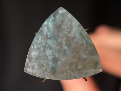 GILALITE Cabochon, Medusa Paraiba Quartz - Solid Blue, Triangle - Gemstones, Jewelry Making, 44039-Throwin Stones