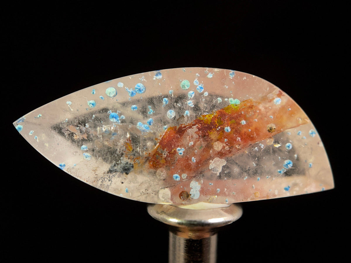 GILALITE Crystal Cabochon, Medusa Paraiba Quartz Crystal - Dots, Marqu ...