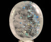GILALITE Crystal Cabochon, Medusa Paraiba Quartz Crystal - Dots, Oval - Gemstones, Jewelry Making, 50853-Throwin Stones