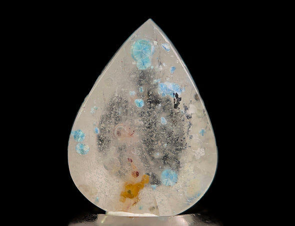GILALITE Crystal Cabochon, Medusa Paraiba Quartz Crystal - Dots, Teardrop - Gemstones, Jewelry Making, 50845-Throwin Stones