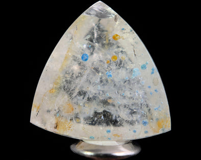 GILALITE Crystal Cabochon, Medusa Paraiba Quartz Crystal - Dots, Triangle - Gemstones, Jewelry Making, 50850-Throwin Stones