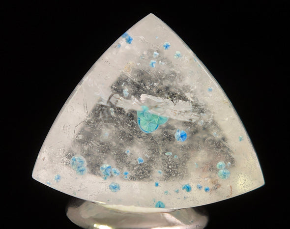 GILALITE Crystal Cabochon, Medusa Paraiba Quartz Crystal - Dots, Triangle - Gemstones, Jewelry Making, 50865-Throwin Stones