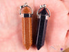 GOLDSTONE Crystal Pendant - Orange or Blue Goldstone - Crystal Points, Handmade Jewelry, Healing Crystals and Stones, E1958-Throwin Stones