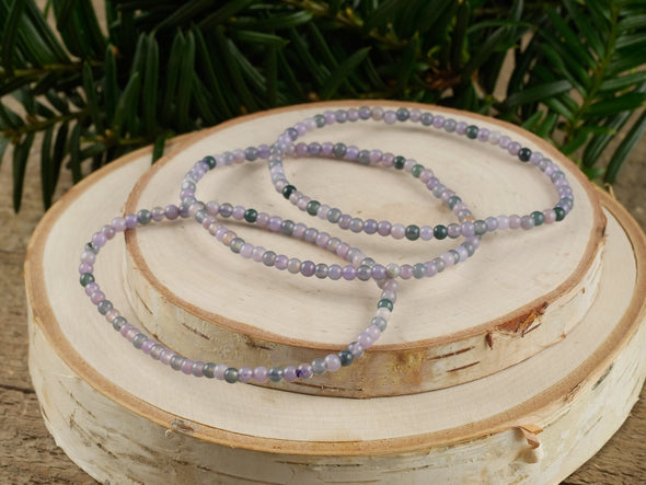 GRAPE AGATE Crystal Bracelet - Round Beads - Beaded Bracelet, Handmade Jewelry, Healing Crystal Bracelet, R0636-Throwin Stones