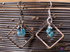 GRAPE AGATE Crystal Hoop Earrings - Diamond Hoop - Gemstone Hoop Earrings, Dangle Earrings, Handmade Jewelry, E1797-Throwin Stones