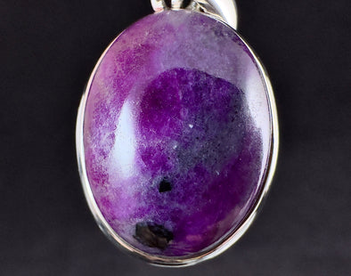 Gel SUGILITE Crystal Pendant - Sterling Silver, Oval Cabochon - Fine Jewelry, Healing Crystals and Stones, 54549-Throwin Stones