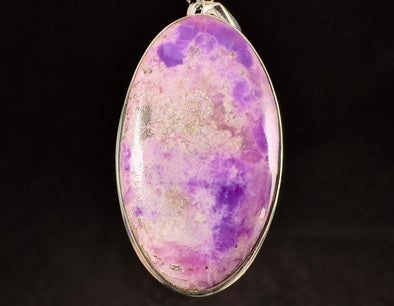 Gel SUGILITE Crystal Pendant - Sterling Silver, Oval Cabochon - Fine Jewelry, Healing Crystals and Stones, 54563-Throwin Stones