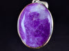 Gel SUGILITE with Pectolite Crystal Pendant - Sterling Silver, Oval Cabochon - Fine Jewelry, Healing Crystals and Stones, 54553-Throwin Stones