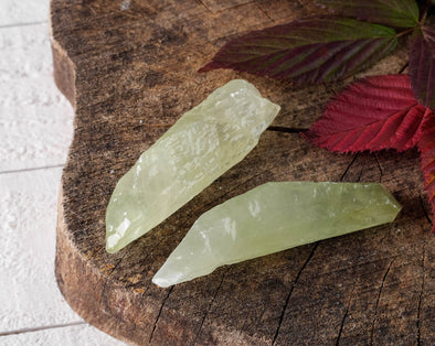Green CALCITE, Raw Crystals, Point or Chunk - Metaphysical, Home Decor, Raw Crystals and Stones, E0517-Throwin Stones