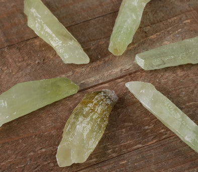 Green CALCITE, Raw Crystals, Point or Chunk - Metaphysical, Home Decor, Raw Crystals and Stones, E0517-Throwin Stones