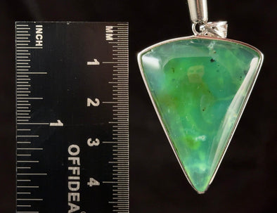 Green OPAL Pendant - Sterling Silver - Birthstone Jewelry, Opal Cabochon Necklace, Gift for Him 54665-Throwin Stones