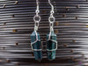 HELIOTROPE BLOODSTONE Crystal Earrings - Crystal Points Dangle Drop Earrings, Wire Wrapped Gemstone Handmade Jewelry, E0552-Throwin Stones