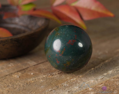 HELIOTROPE BLOODSTONE Crystal Sphere - Crystal Ball, Housewarming Gift, Home Decor, E0269-Throwin Stones
