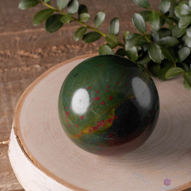 HELIOTROPE BLOODSTONE Crystal Sphere - Extra Large - Crystal Ball, Housewarming Gift, Home Decor, E0957-Throwin Stones