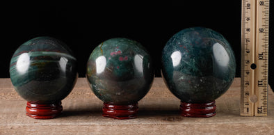 HELIOTROPE BLOODSTONE Crystal Sphere - Extra Large - Crystal Ball, Housewarming Gift, Home Decor, E0957-Throwin Stones