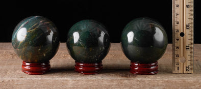 HELIOTROPE BLOODSTONE Crystal Sphere - Large, Crystal Ball, Housewarming Gift, Home Decor, E0956-Throwin Stones
