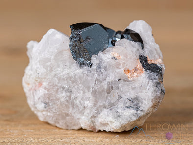 HEMATITE on MAGNESITE Raw Crystal Cluster - Housewarming Gift, Home Decor, Raw Crystals and Stones, 40745-Throwin Stones
