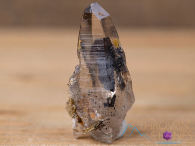 HIDDENITE QUARTZ Raw Crystal Tessin w Mica - Housewarming Gift, Home Decor, Raw Crystals and Stones, 40716-Throwin Stones