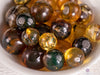 Included AMBER Crystal Sphere - Mini - Crystal Ball, Jewelry Making, Marbles, E1686-Throwin Stones