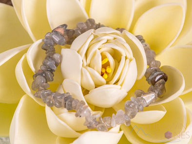 LABRADORITE Crystal Bracelet - Chip Beads - Beaded Bracelet, Handmade Jewelry, Healing Crystal Bracelet, E1694-Throwin Stones