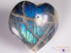 LABRADORITE Crystal Heart - Thick, Light - Housewarming Gift, Home Decor, Healing Crystals and Stones, E1963-Throwin Stones