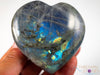 LABRADORITE Crystal Heart - Thick, Light - Housewarming Gift, Home Decor, Healing Crystals and Stones, E1963-Throwin Stones