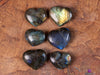 LABRADORITE Crystal Heart - Thin, Dark - Pastel Goth, Gothic Home Decor, Healing Crystals and Stones, E0750-Throwin Stones
