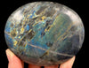 LABRADORITE Crystal Palm Stone - Worry Stone, Self Care, Healing Crystals and Stones, 52518-Throwin Stones