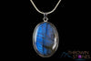 LABRADORITE Crystal Pendant - Sterling Silver, Oval - Handmade Jewelry, Healing Crystals and Stones, J1460-Throwin Stones
