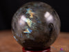 LABRADORITE Sphere - Dark - Crystal Ball, Housewarming Gift, Gothic Home Decor, E0988-Throwin Stones