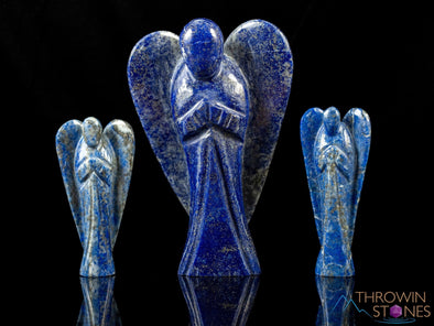 LAPIS LAZULI Crystal Angel - Guardian Angel Figurines, Home Decor, Healing Crystals and Stones, E2190-Throwin Stones