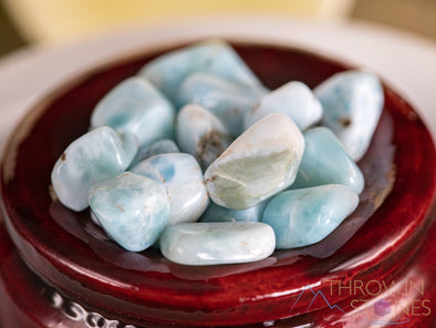 LARIMAR Crystal Chips - Small Crystals, Gemstones, Jewelry Making, Tumbled Crystals, E1712-Throwin Stones