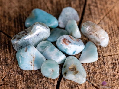 LARIMAR Crystal Chips - Small Crystals, Gemstones, Jewelry Making, Tum –  Throwin Stones
