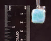 LARIMAR Crystal Pendant - Authentic Sterling Silver Square Shaped Crystal Cabochon Set in an Open Back Bezel, 53394-Throwin Stones