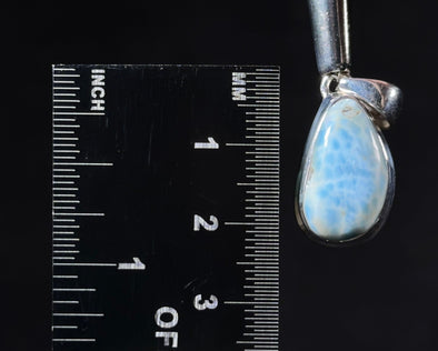 LARIMAR Crystal Pendant - Sterling Silver - Handmade Jewelry, Healing Crystals and Stones, 53396-Throwin Stones