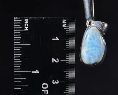 LARIMAR Crystal Pendant - Sterling Silver - Natural Pastel Stone Jewelry, 53396-Throwin Stones