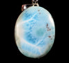 LARIMAR Crystal Pendant - Sterling Silver, Oval - Handmade Jewelry, Healing Crystals and Stones, 53404-Throwin Stones