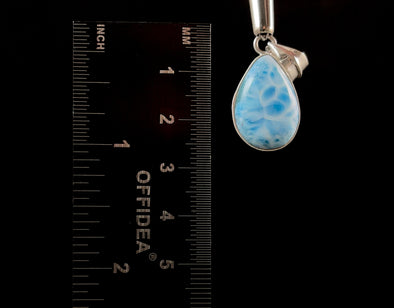 LARIMAR Crystal Pendant - Sterling Silver, Teardrop - Healing Stone Jewelry, 52264-Throwin Stones