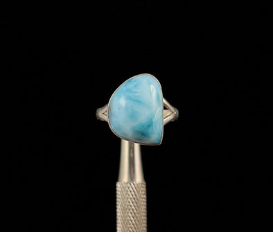 LARIMAR Crystal Ring - Sterling Silver Ring, Size 7 - Gemstone Ring, Fine Jewelry, 52277-Throwin Stones
