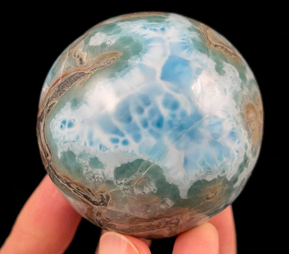 LARIMAR Crystal Sphere - Crystal Ball, Housewarming Gift, Home Decor, 52381-Throwin Stones