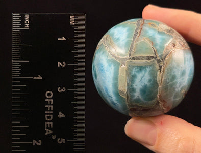 LARIMAR Crystal Sphere - Crystal Ball, Housewarming Gift, Home Decor, 52384-Throwin Stones