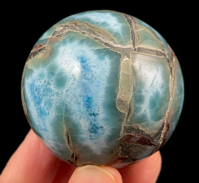 LARIMAR Crystal Sphere - Crystal Ball, Housewarming Gift, Home Decor, 52384-Throwin Stones