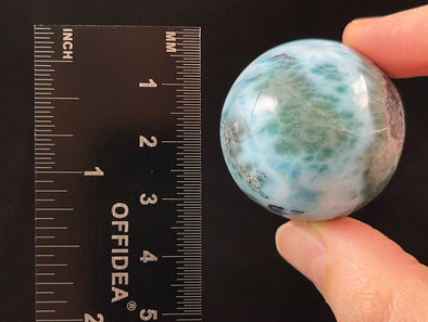 LARIMAR Crystal Sphere - Crystal Ball, Housewarming Gift, Home Decor, 52408-Throwin Stones