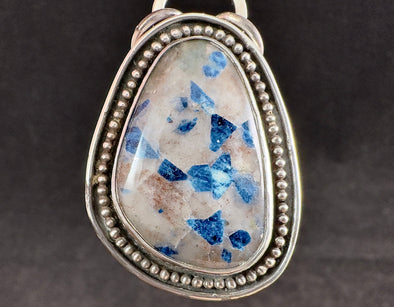 LAZULITE Crystal Pendant - Sterling Silver, Cabochon - Fine Jewelry, Healing Crystals and Stones, 54607-Throwin Stones